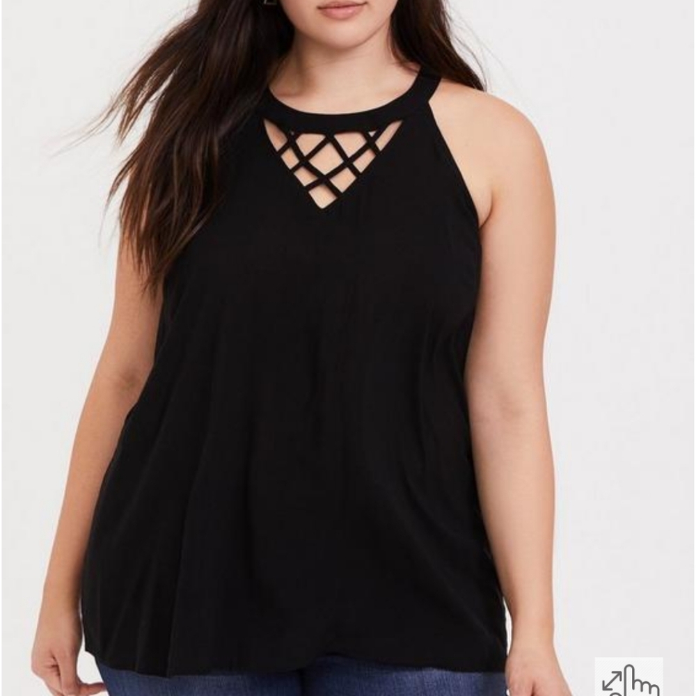 SHEIN Women's Criss-cross Cut-Out Sleeveless Top - Picture 2 of 13